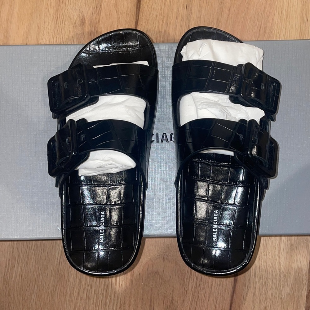 Balenciaga croc Mallorca sandals size 37 brand new